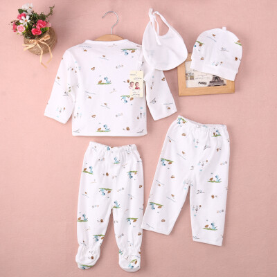 

5Pcs Newborn Baby Boys Girls Cotton Outfit T-Shirt Pant Infant Clothes Set 0-3M