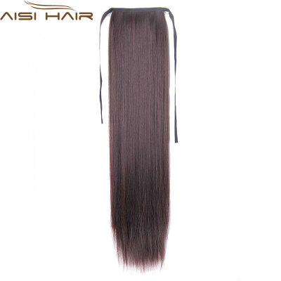 

22" Silky Straight 15 Colors Synthetic Hair Ribbon Drawstring Ponytail Pieces Extension