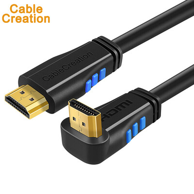 

CABLE CREATION CC0115 HDMI cable version 20 HD cable 4K2K elbow up bend computer HD TV monitor projector supports black 183 m