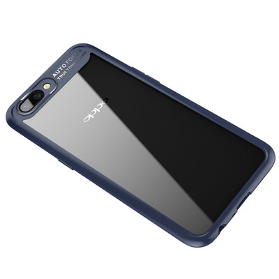 

Лок (ROCK) OPPO r11 телефон оболочки защитный рукав прозрачный кристалл цвет твердые и мягкие оболочки / R11, диоксид кремния оболочки синего