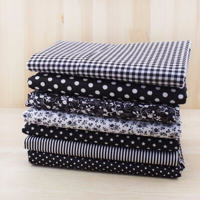 

7pcs 50 см x47cm-50cm простой тонкий лоскутное хлопка ткань цветочные серии одеяло обаяние четверти добби связке шитья