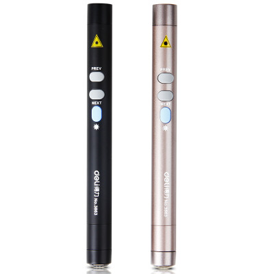 

Deli 3863 metal flip laser pen wireless demonstrator PPT demo pen 10m control distance