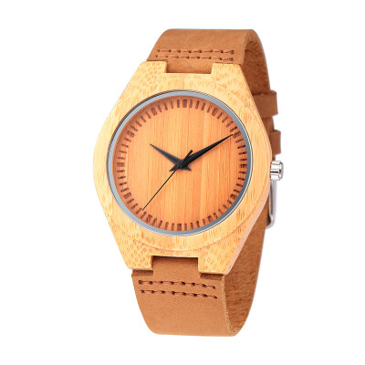 

Fashion Luxury Natural Handmade Wood quartz watch wooden Genuine leather strap Watches Business waterproof men's watches