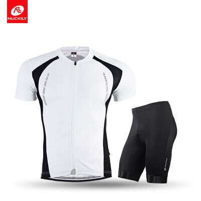 

NUCKILY Cycling Jerseys Sets Men's Bicycle Riding Short Sleeve Suit Road Cycling Suits