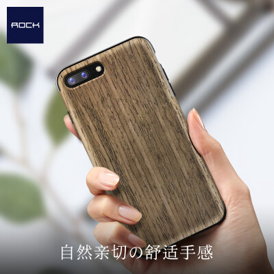 

Rock (ROCK) Apple 7plus / 8plus mobile phone shell iphone7 / 8plus protective sleeve wood grain all-inclusive drop shatter-resistant element series black rose