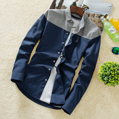 

2017 new men's long sleeve shirt, slim, long sleeved shirt, casual shirt as gift for men