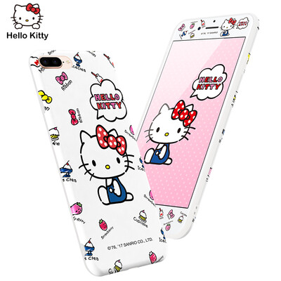 

7/8 Plus Hello Kitty Apple, телефон оболочки iPhone7 / 8 Plus защитный чехол мультфильма все включено силикона мягкая оболочка падение сопротивления 5,5 дюйма невинность Hello Kitty