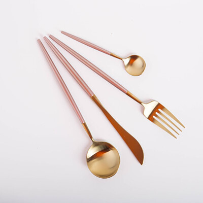 

Ergonomic design concept knife and fork spoon three-piece set of home western tableware set and tableware bulk stainless steel