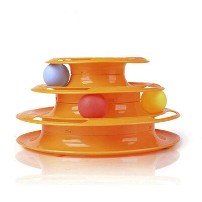 

Top Quality Funny Cat Pet Toy Cat Toys Intelligence Triple Play Disc Cat Toy Balls Toys Pets Green Orange