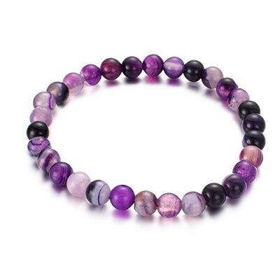 

Yoursfs Stretch Bracelets For Women Purple Buddhist Prayer Mala Bracelet