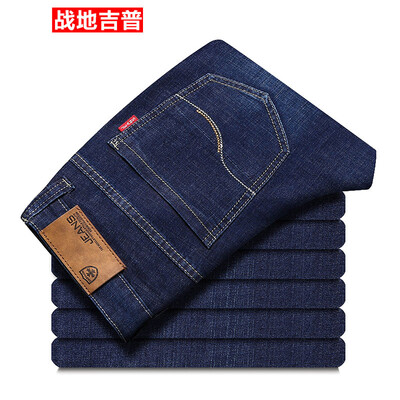 

Простые штаны для мужчин Jeep Jeans Men Straight Slim Stretch для мужчин 17036Z5021 Blue Black 30