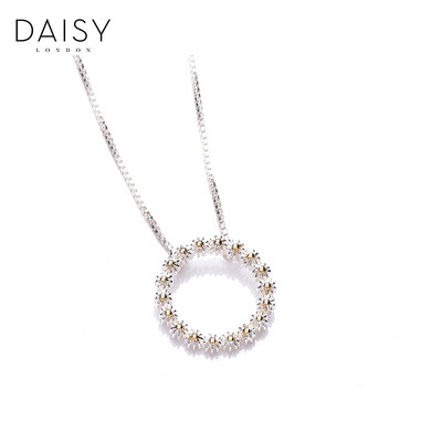 

British DAISY LONDON handmade mini daisy ring 925 silver necklace
