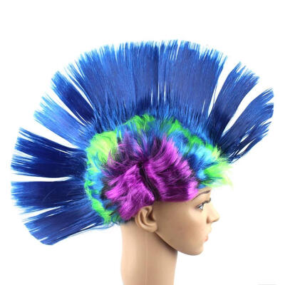 

Модные Hallowmas Маскарад Punk Mohawk могикан прическа Cockscomb волос