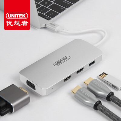 

UNITEK Type-c to hdmi vga USB-C docking station with PD charging HUB hub Apple Macbook video transfer TV projector Y-9116SL