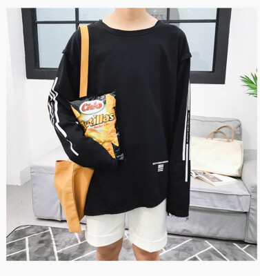 

2017 autumn new men harbor Aberdeen Men's loose round neck collar sweater shop main wind sweater shirt