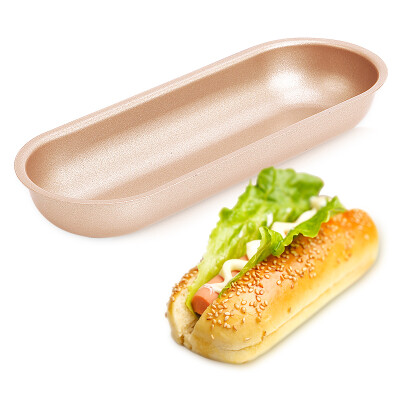 

[Jingdong supermarket] learn kitchen CHEF MADE gold 7 inch non-stick hot dog mold oval long bread tulips mold 2 installed WK9105