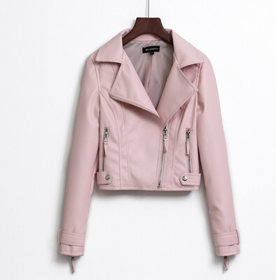 

2017 spring and autumn new leather short paragraph Ms. small leather suitcase leather jacket jacket women