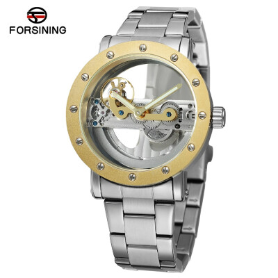 

Forsining Mechanical Watches Mens Automatic Watch Men Luxury Brand Stainless Steel Hollow Skeleton Wristwatch