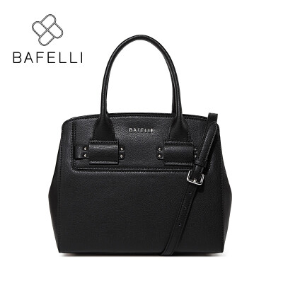 

BAFELLI autumn and winter rivet split leather handbag high capacity shoulder bolsa feminina black blue womens messenger bag