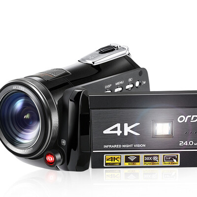 

Import Ouda ORDRO AC1 4K HD digital video camera built-in 32G memory 6-axis anti-shake 30x zoom infrared night vision WIFI APP