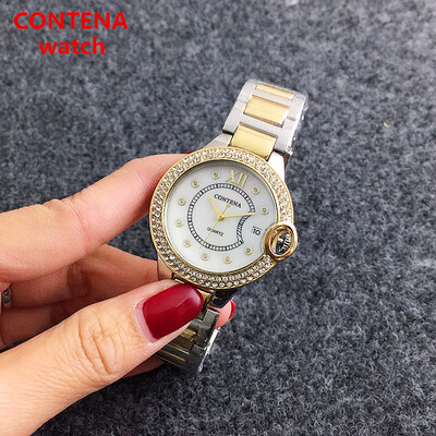 

CONTENA Luxury Rhinestone Women Dress Watches Fashion Ladies Quartz Watch Business Wristwatch Female Clock