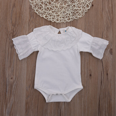 

Lace Collar Baby Girls Short Sleeve Bodysuit Romper Jumpsuit One-pieces Outfits