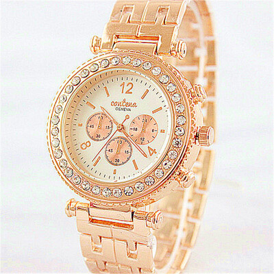 

Classical Female Crystal Dial Wristwatches Contena Fashion Rhinestone Ladies Quartz Watch luxury Women Dress Watches