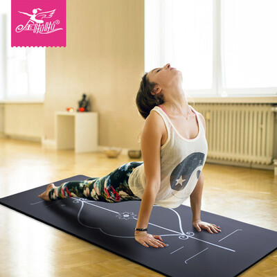 

Gold la la 185cm 80cm 15mm widening thickening fitness mats non-slip sports yoga mats bitmap gray