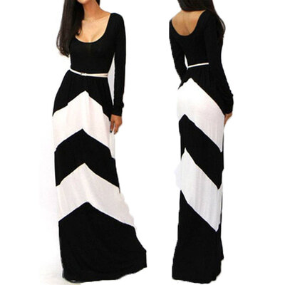 

Lovaru ™summer style 2015 new women dress Sexy backless round neck long sleeve dress long dress