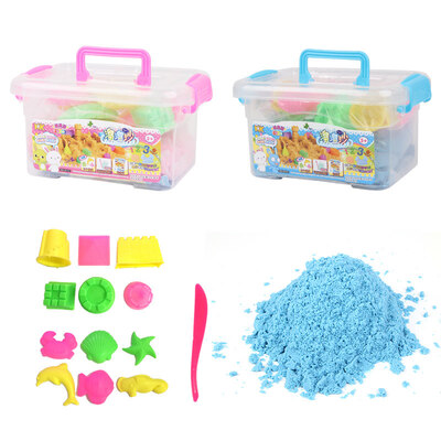 

Chi high toy sand color sand Mars power sand DIY toys handmade slippery sand storage box KK-9111 pink 2 kg
