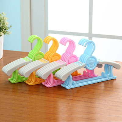 

Ou Runzhe hanger plastic stretchable dual-use adult children baby clothes rack 4 color 40 Pack