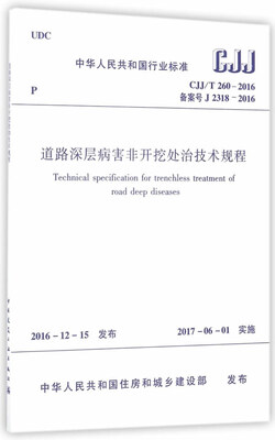 

道路深层病害非开挖处治技术规程 CJJ/T260-2016