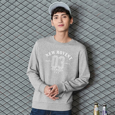 

Semir sweater men 2017 autumn new men Korean version of the trend round collar pullover letter printing shirt 19057161221 military green L
