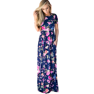 

Elegant floral Print Long Dress Women clothing 2017 Summer Vintage Boho 2XL Plus Szie Floor Length Maxi evening party Dresses