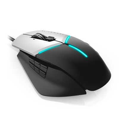 

Чужеродные Alienware Elite Edition AW958 игровой мыши (AlienFX эффект освещения 12000DPI-5-Муха шестерня 13 предусмотрены программируемые клавиши) черный и серебристый