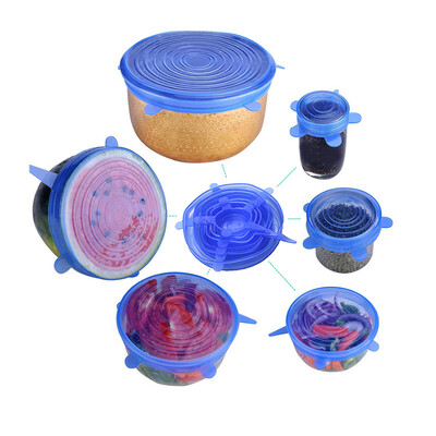 

Food Grade silicon stretch lids universal lid Silicone saran food wrap-bowl pot lid-silicone cover pan Kitchen