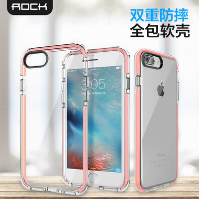 

Locke ROCK Apple 7plus 8plus mobile phone shell iphone7 8plus protective sleeve all-inclusive drop-resistant silicone soft shell You Shield Series transparent powder