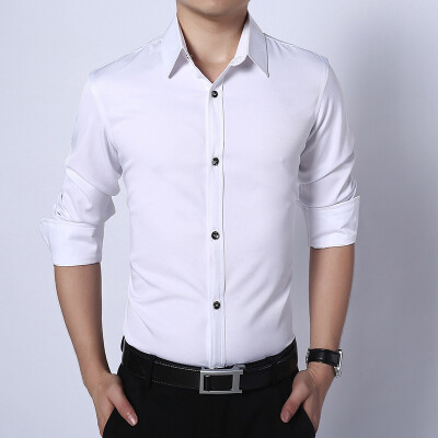 

Long Sleeve Shirt Spring and Autumn Men 's Youth Slim Slim Casual Men' s Wear as gift for men's