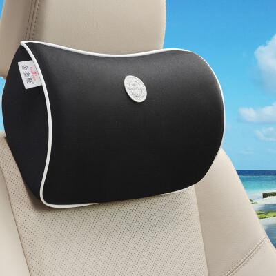 

Kln LING KING ETING car headrest neck pillow space memory cotton car pillow with a single Y4 four seasons headrest black