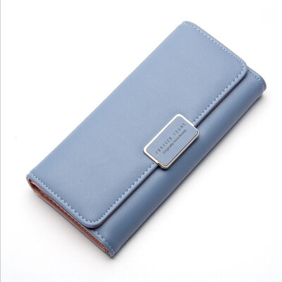 

Ladies wallet long three fold hand bag sweet simple wallet multi-card small fresh purse female