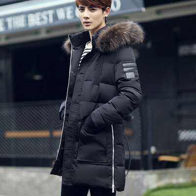 

Winter new men's cotton self-cultivation in the long section of thick hair collar cotton