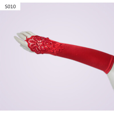 

Wedding dress lace gloves white long paragraph bride etiquette gloves female wedding accessories
