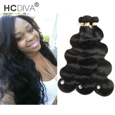 

Malaysian Body Wave 3 Bundle Deals 100 Unprocessed Virgin Human Hair Natural Black 3PiecsLot