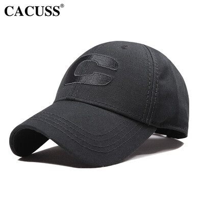 

CACUSS B0125 hat male baseball cap outdoor embroidery cotton fashion couple black one size
