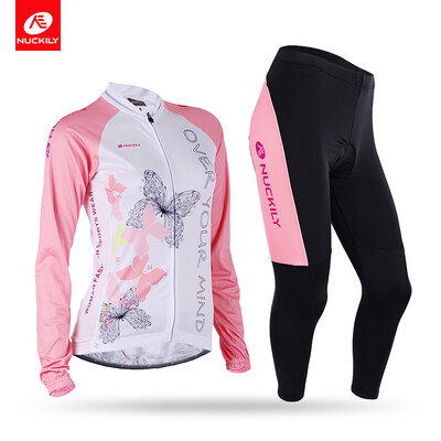 

NUCKILY Women's Sublimation Print Bike Apparel Custom Design Quick Dry Cycling Jersey Suit For Spring/Autumn CJ128CK128
