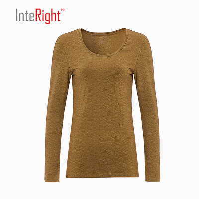 

INTERIGHT Women&39s round necklace basic models under the shirt turmeric