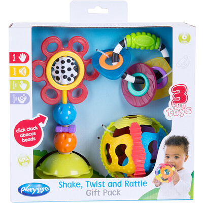 

Playgro sent Gaole rattles toys baby rattle teether set growth gift baby child birthday gift Australia imported more than 3 months