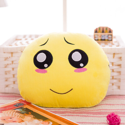 

Huazhe car headrest cute expression pillow car supplies fun pillow expression pack smiley spoof pillow two yuan plush doll Wang Wang eye