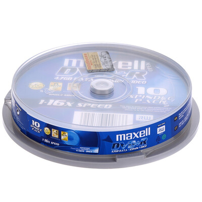 

Maxell DVD R 16 speed 47G Taiwan production drums 10 discs