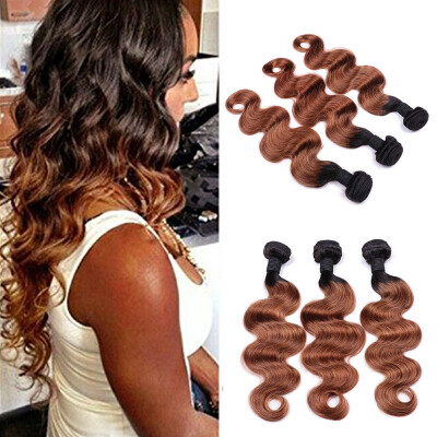 

Top Quality Brazilian Body Wave Human Virgin Hair T1B/30 Blonde Hair 100% Human Raw Hair Extension 4 Bundles Deal